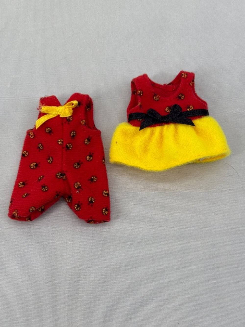 VTG 90s Barbie Kelly Doll Ladybug Clothes Set Mattel Fashion Avenue Romper Dress